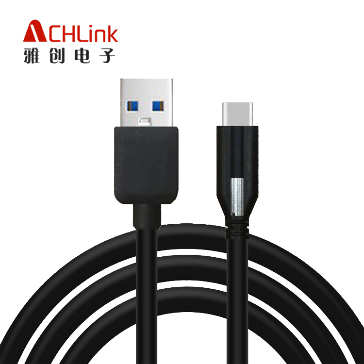 Type-C转USB3.0快充电数据线带双螺丝可固定锁面板数据线